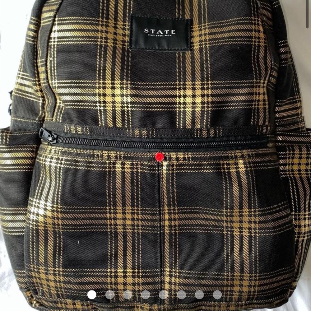 Girls STATE Kane metallic knapsack Euc retail 125$
